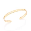 Brazalete estilo números romanos, laminado en Oro 18k