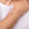 Brazalete estilo números romanos, laminado en Oro 18k