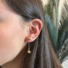 Pendientes Esfera Colgante laminados en Oro 18k