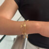 Pulsera Estilo Cadena con Cruces laminada en Oro 18k