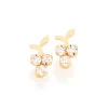 Pendientes Uva con Zirconios infantil laminados en Oro 18k