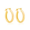 Pendientes de Argolla Lisa laminados en Oro 18k