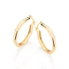 Pendientes Argolla Irregular  laminados en Oro 18k