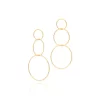 Pendientes Triple Aro laminados en Oro 18k