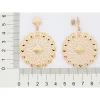 Pendientes Mandala Flor Dorada laminados en Oro 18k