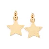 Pendientes Estrella Colgante laminados en Oro 18k