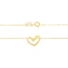 Cadena con Dije Corazón infinito laminado en Oro 18k