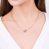 Cadena con Dije Corazón infinito laminado en Oro 18k