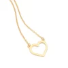 Cadena con Dije Corazón Vacío laminada en Oro 18k