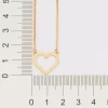 Cadena con Dije Corazón Vacío laminada en Oro 18k