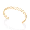 Brazalete estilo colmena laminado en Oro 18k