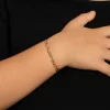 Pulsera Infantil estilo Cadena laminada en Oro 18k