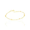 Pulsera Estilo Cadena con Esferas laminada en Oro 18k