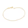 Pulsera Dorada con Perlas laminada en Oro 18k