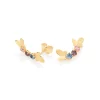 Pendientes Mariposas en Primavera laminados en Oro 18k