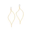 Pendientes Maxi Aros Curvos laminados en Oro 18k