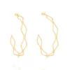 Pendientes Argolla Aros Maxi laminados en Oro 18k