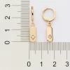 Pendientes Colgantes Chasis de Oro con Zirconios Laminados en Oro 18k