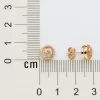 Pendientes Espiral del Viento con Zirconios Laminados en Oro 18k