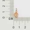 Dije Espiral del Viento con Zirconios Laminados en Oro 18k